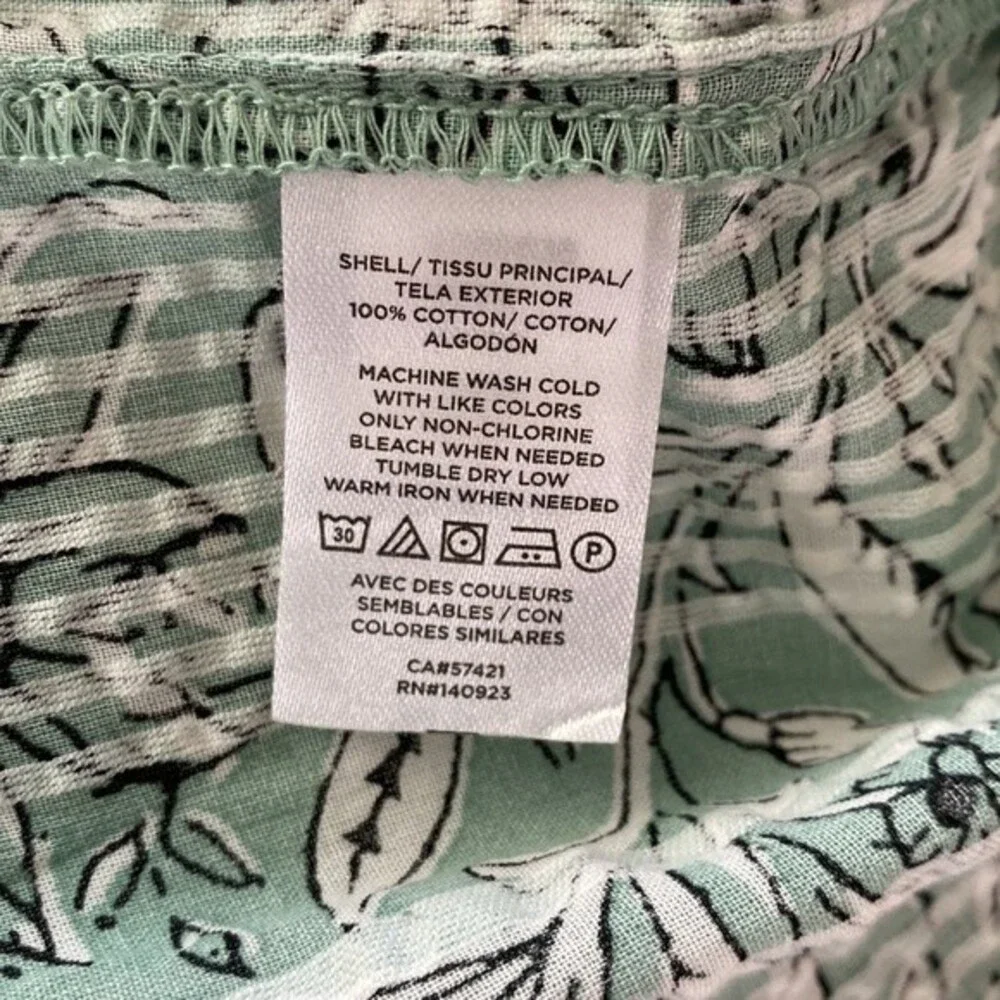 Loft Spring Bloom Lacy Ruffle Peplum Top Floral Flutter Cap Sleeve V-Neck - Picture 10 of 15